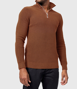 Sudadera Oversize de Algodón French Terry con Media Cremallera para Hombre, Hombro Caído, Logotipo Bordado Personalizado, Tejido Pesado - Product Image 1