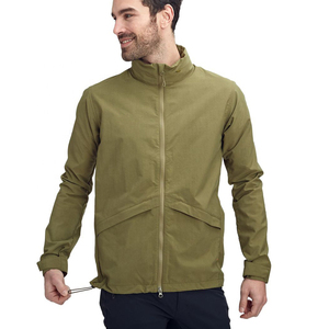 Wholesale Mens Technical Shell Jacket Hooded Water Resistant Breathable Outdoor Trekking Windbreaker Custom Logo Spring <b>Coat</b> - Product Image 2