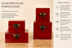 Luxury Maroon Color <b>Mirror</b> Glass Decorative Storage Box Fly Knob Premium Jewelry Vanity Organizer <b>Boxes</b> Home Decor Lacquer - Product Image 6
