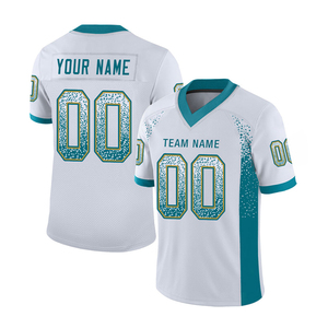 Custom Maroon Gold American Football Jersey V-Neck Short Sleeve Mesh Breathable 100% Polyester Sublimated Print Front Team <b>Name</b> - Product Image 6