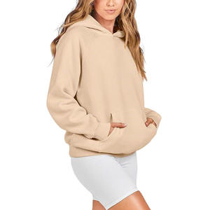 Felpe Casual <span class=keywords><strong>Basic</strong></span> da donna in pile <span class=keywords><strong>oversize</strong></span> da donna felpe e felpe con cappuccio da donna in cotone 330 GSM - Product Image 2