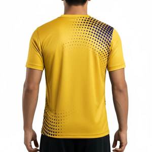 Custom Sports T Shirt Men Breathable Quick Dry Gym Training Tee Soccer Jersey Style OEM Fitness Wear Manufacturer - Product Image 2