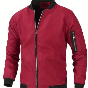<b>Men's</b> Spring Autumn Outdoor Lightweight Casual Sports Windbreaker <b>Jacket</b> Zip up Coat with Pocket <b>Men</b> Bomber <b>Jacket</b> - Product Image 6