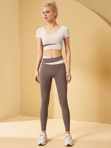 Wholesale Fitness Clothes for Gym Wear Women Sets 3 Pieces <b>Yoga</b> <b>Jackets</b> Workout Leggings Sports Bras Top Sportswear Set - Product Image 2