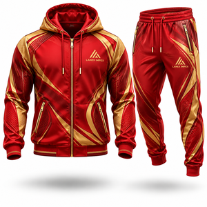 Ensemble de survêtement personnalisé par sublimation CuWholesale pour équipes – Veste et pantalon de sport imprimés intégralement, respirants et adaptés à la pratique sportive - Product Image 1