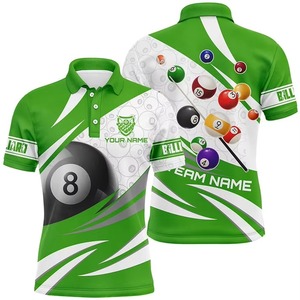 Maillot de snooker personnalisé à manches courtes avec design imprimé pour les joueurs de billard et de pool - Product Image 5