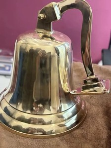 Polished Brass Ship Bell Wall Mount Outdoor Garden Ornament Weather Resistant Traditional Nautical Decor 8 Inch Diameter Marco - Product Image 5