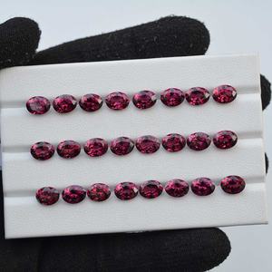 Garnet Umbalita Natural de 4x6mm, Corte Ovalado Facetado, Color Rosado, Gema Suelta para Joyería Hecha a Mano, Precio de Fábrica al Por Mayor - Product Image 1