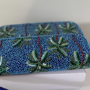 Pochette de soirée élégante pour femme, de haute qualité, ornée de perles, broderie faite main, style amour, décorative de Noël, miroir, pour fête - Product Image 4