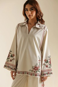 Blusa Étnica Bordada de Algodón para Mujer, Corte Holgado, Estilo Tradicional Indio-Pakistaní, para Fiestas, Sin Arrugas, para Todas las Temporadas - Product Image 6