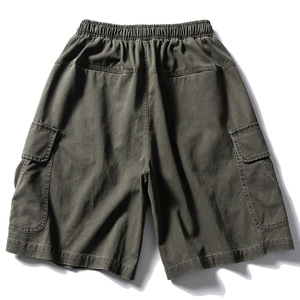 Pantalones Cortos Cargo Unisex 100% Algodón, Multibolsillos, Corte Holgado, Resistentes, Lavados, Estilo Casual Medio, Diseño Personalizado con Impresión de tu Propia Marca - Product Image 3