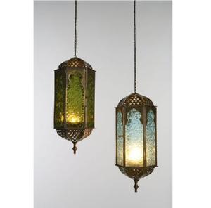 Farol Tradicional Marroquí de Hierro y Vidrio, Decoración Navideña para el Hogar, Acabado Antiguo, Hecho a Mano, Ecológico - Product Image 1