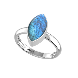 925 Sterling Silver Ring Bezel Setting Rainbow Moonstone Gemstone <b>Mix</b> Shapes Classic Wedding Party Trendy Fashionable Unisex - Product Image 4