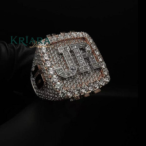 Anillo de Diamantes Cultivados en Laboratorio Chapado en Oro Rosa de 18K y Plata 925 para Hombre, Estilo Hiphop, Regalo de Lujo para Boda y Aniversario - Product Image 6