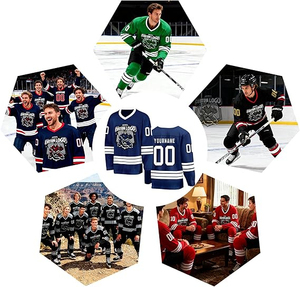 OEM Custom Ice Hockey Jerseys Supplier <b>for</b> <b>University</b> Clubs School Teams with Heat-Transfer Printing 100% Polyester Breathable - Product Image 6