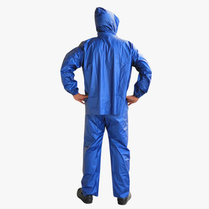 Combinaison de pluie imperméable intégrale avec capuche, légère et durable en PVC, pour le vélo, les voyages et les activités de plein air, unisexe - Product Image 4