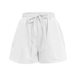 Ensemble de survêtement en coton tricoté pour femmes, 2 pièces, col rond, manches longues, coupe ample, blanc uni, décontracté, toutes saisons - Product Image 3