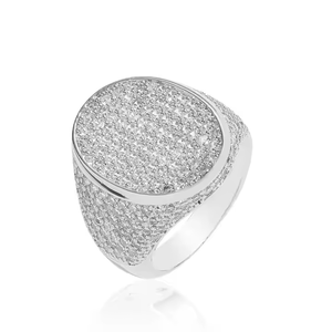 Exclusive 925 Sterling <b>Silver</b> Moissanite <b>Eternity</b> <b>Ring</b> Hip Hop Fashion Jewelry with Sparkling Diamond Look Finish Unisex - Product Image 4