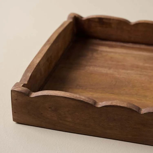 Handmade Wooden Serving Tray Elegant Rectangular <b>Mosaic</b> Tray for Coffee Table or Kitchen Decor Unique Gift for Home - Product Image 5