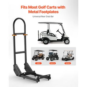 Barra di supporto per golf cart da 17,7 x 9,3 x 35,6 pollici, compatibile con la maggior parte dei carrelli, facile installazione, nessuna modifica necessaria, barre in metallo. - Product Image 2