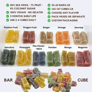 Bulk Seamoss Gummies Vegan <b>Plant</b> Based Chewy Snack With Mixed Flavors Made From Seaweed Material Vietnam Seamoss Gummies Candy - Product Image 2