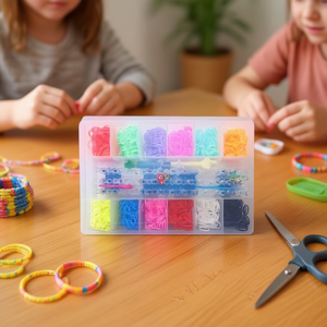 ILAN Elastici per Artigianato 2000 pezzi 12 Colori 18 Scomparti 29.5x16.5x3.8cm - Product Image 2