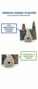 Macetas de Cerámica Pintadas a Mano al por Mayor, Macetas de Lujo para Jardín Interior, Macetas Decorativas para Suculentas, Macetas de Cerámica Grandes Personalizadas - Product Image 6