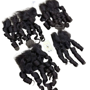 Vente en gros de Cheveux Vietnamiens Bruts Naturels Lisses Ondulés Bouclés avec Fermetures HD 5x5 en Dentelle, à Petits Nœuds, Livraison Rapide - Product Image 1