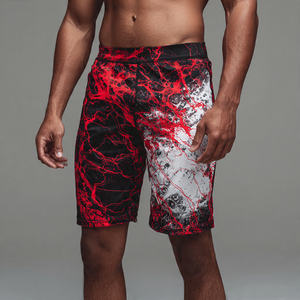 กางเกงขาสั้นลายพรางแบบรัดรูปสำหรับผู้ชาย กางเกงออกกำลังกายแบบซับลิเมชั่น กางเกงวิ่งลายพรางสองชั้นสำหรับผู้ชาย - Product Image 2