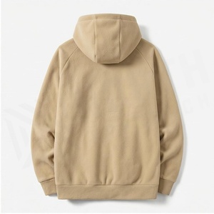 เสื้อฮู้ดผู้ชายสีเบจ ทรงปกติ ผ้าฝ้ายเฟรนช์เทอร์รี่ มีกระเป๋า สวมใส่สบายๆ สำหรับฤดูใบไม้ร่วง - Product Image 2