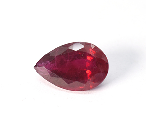 Rubis rouge cultivé en laboratoire avec inclusions, pierre précieuse en forme de poire, rubis rouge, 20x13 mm, pierre de naissance de juillet pour la fabrication de bijoux - Product Image 4