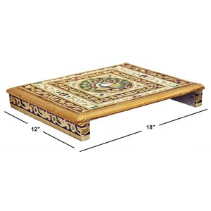 Panel de Cortina de Madera Tejida con Diseño Floral Moderno Meenakari de JaipurCrafts, de Alta Calidad, Translúcido, para Decoración de Pared, 12 x 18 - Product Image 3