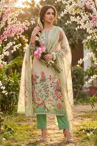 Dernière collection de costumes prêts-à-porter en coton Lilan avec imprimés et détails faits à la main - Collection pantalon et dupatta - Fabricant de mode féminine - Product Image 2