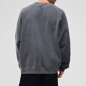 Sweat-shirt à col rond de marque de mode, manches longues, pour l'automne et l'hiver, effet délavé à l'acide, vente en gros - Product Image 2