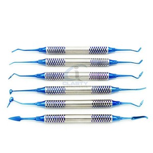 Juego de Instrumentos Dentales Periodontales de 7 Piezas, Cureta Gracey de Acero Inoxidable, Herramientas Quirúrgicas Manuales, Certificación CE, Reutilizables - Product Image 5