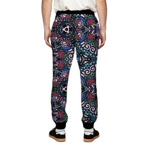 Men's Printed <b>Joggers</b> Elastic Waist Drawstring Sweatpants Black <b>White</b> Mandala Pattern Casual Autumn Wear 100% Polyester Pants - Product Image 4