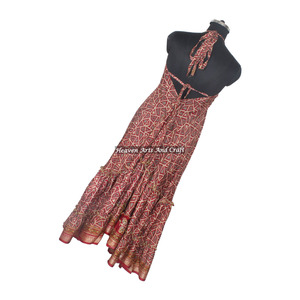 Vestidos Largos de Seda Estilo Sari Vintage Occidental, Nueva Colección Bohemia, Vestidos Elegantes de Noche sin Mangas para Mujer - Product Image 4