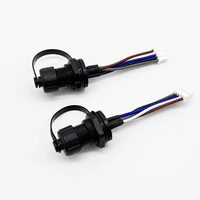 Connecteur plastique M12 8 broches mâle à fixation frontale avec capuchon de protection pour câble terminal JST PHR