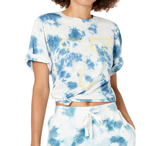 Nouveaux T-shirts pour femmes à manches courtes, design tendance, impression tie-dye, vente en gros de T-shirts pour femmes - Product Image 4