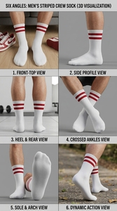 Premium <b>Polyester</b> Spandex Blend <b>Socks</b> For Men Women Breathable Soft Stretch Comfortable Athletic Casual Daily Wear Hosiery - Product Image 6