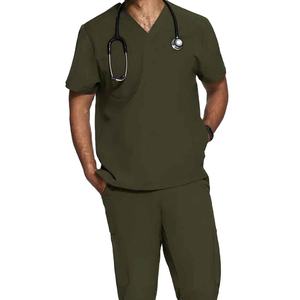 Elegante Uniforme Clínico Antibacteriano y Flexible para Personal de Enfermería, Ropa de Trabajo de Tela Suave para Hombres - Product Image 4