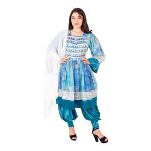 Premium Cotton Ethnic Embroidered Maxi <b>Dress</b> Handmade Custom Design Export Quality Afghani Casual <b>Dresses</b> - Product Image 1