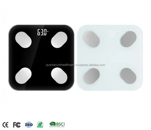 QC WH01 Gran diente azul Pantalla Lcd Báscula de baño digital Peso de grasa corporal Báscula de baño - Product Image 1