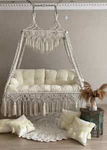 Cama Columpio de Macramé para Interiores y Exteriores, Silla Colgante, Cama Columpio para Porche, Hamaca de Jardín - Product Image 3