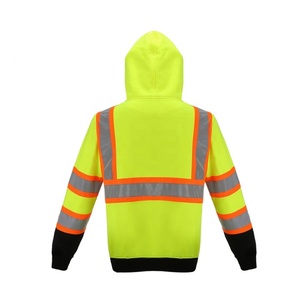 Sudadera de Seguridad Reflectante de Alta Visibilidad Clase 3, Impermeable, Fluorescente Amarilla, Talla 5XL, para Obras de Construcción - Product Image 2