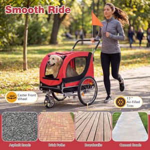 Remolque para Perros 2 en 1 con Acoplador Universal para Bicicleta - Product Image 3