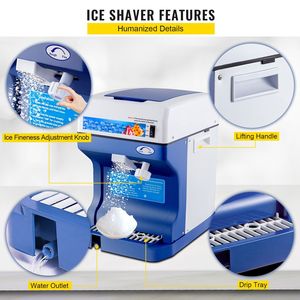 Macchina Elettrica per Ghiaccio Tritato 110V 250W, Automatica da Tavolo, per Coni di Neve, con Texture del Ghiaccio Regolabile, 265 Libbre/Ora, Macchina per Ghiaccio Tritato - Product Image 2