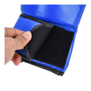 Gants de boxe MMA professionnels en cuir pour entraînement sur sac de frappe, kickboxing, sparring, avec sangle de poignet réglable et fermeture auto-agrippante, pour enfants et hommes - Product Image 4