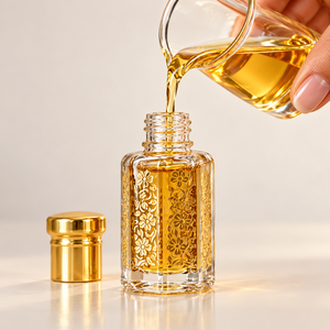 Botellas de Vidrio Octagonales de Lujo y Alta Calidad con Impresión de Lámina Dorada para Aceites de Perfume, Aceites OUD y Attars en Tamaño de 3 ml - Product Image 3