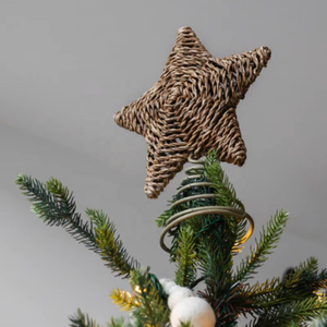 Adorno de árbol de estrella de hierba marina natural tejido a mano estilo costero adornos navideños decoración al por mayor en Vietnam - Product Image 5